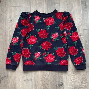 Janie and Jack Dark Floral Sweatshirt